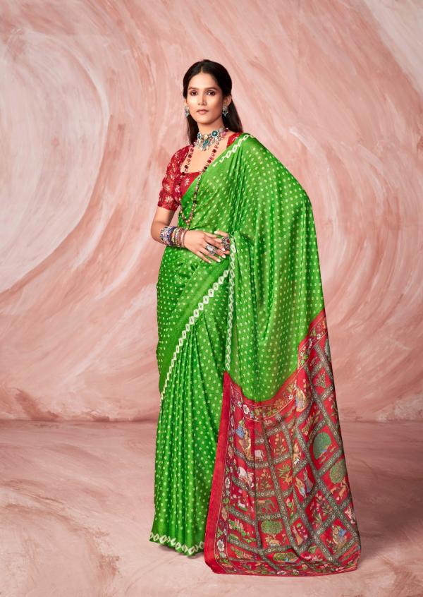 Stavan Tarang Fancy Wear Printed Silk DesignerSaree Collection